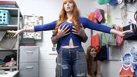 2 redheads are having an FFM three way with the officer